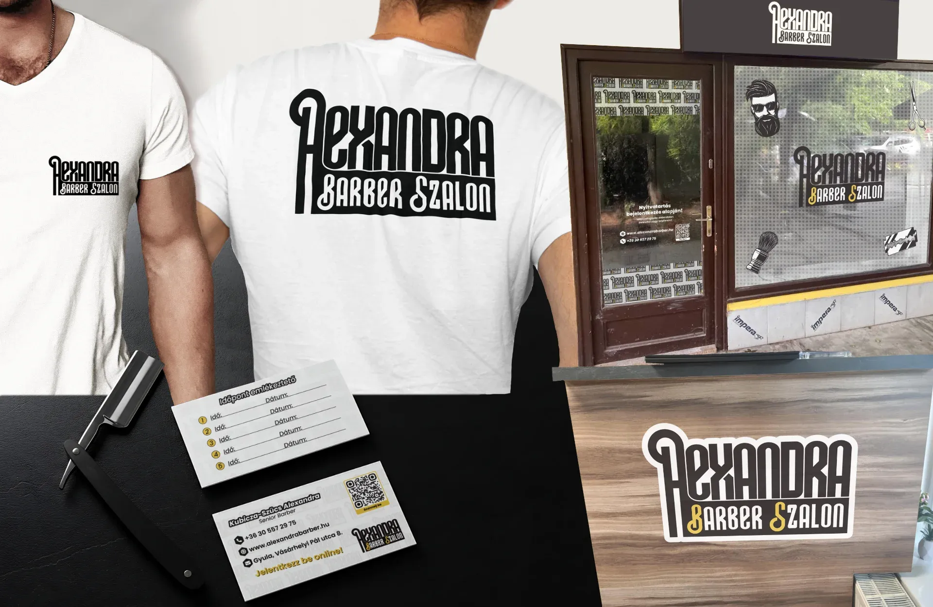 Alexandra Barber Szalon mockup montázs